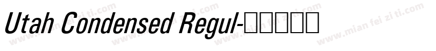 Utah Condensed Regul字体转换